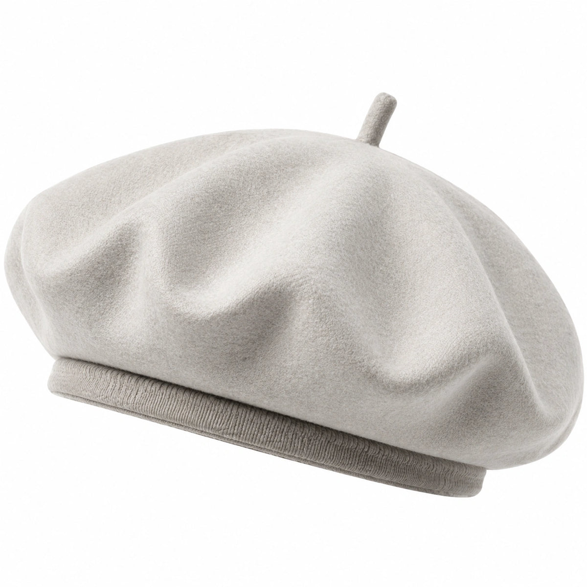 Béret taille unique textile gris clair style classique