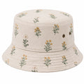 Chapeau bob taille unique en textile beige à fleurs style décontracté