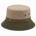 Chapeau bob taille unique en coton beige kaki avec sangle style utilitaire