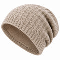 Bonnet taille unique en maille beige style ample côtelé