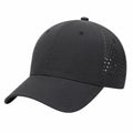 Casquette de baseball taille unique en textile noir perforée respirante