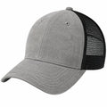Casquette trucker taille unique gris/noir en tissu et maille respirante - visière courbée