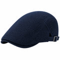 Casquette plate ajustable en textile maille bleu marine - taille unique style quotidien
