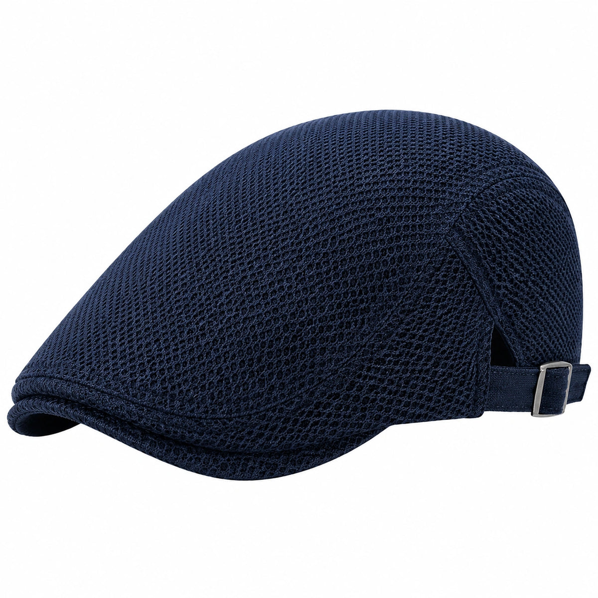 Casquette plate ajustable en textile maille bleu marine - taille unique style quotidien