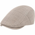 Casquette plate taille unique en tissu beige pour usage quotidien style classique