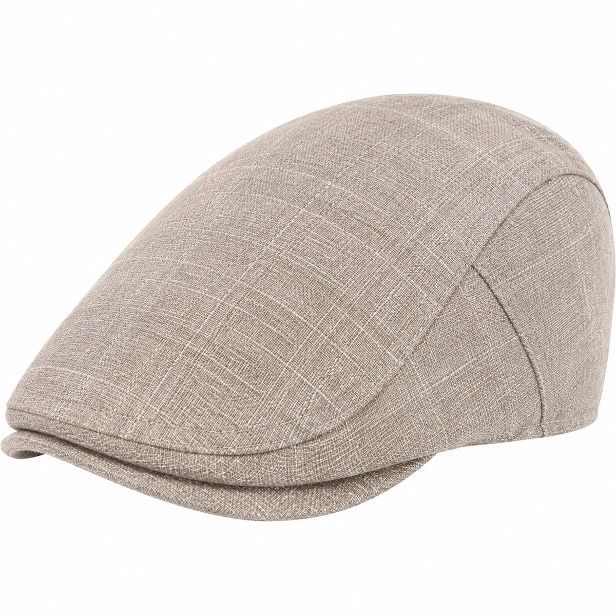 Casquette plate taille unique en tissu beige pour usage quotidien style classique
