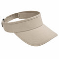 Visière de sport taille unique en tissu perforé beige ajustable