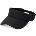 Visière de sport taille unique en textile noir respirant réglable