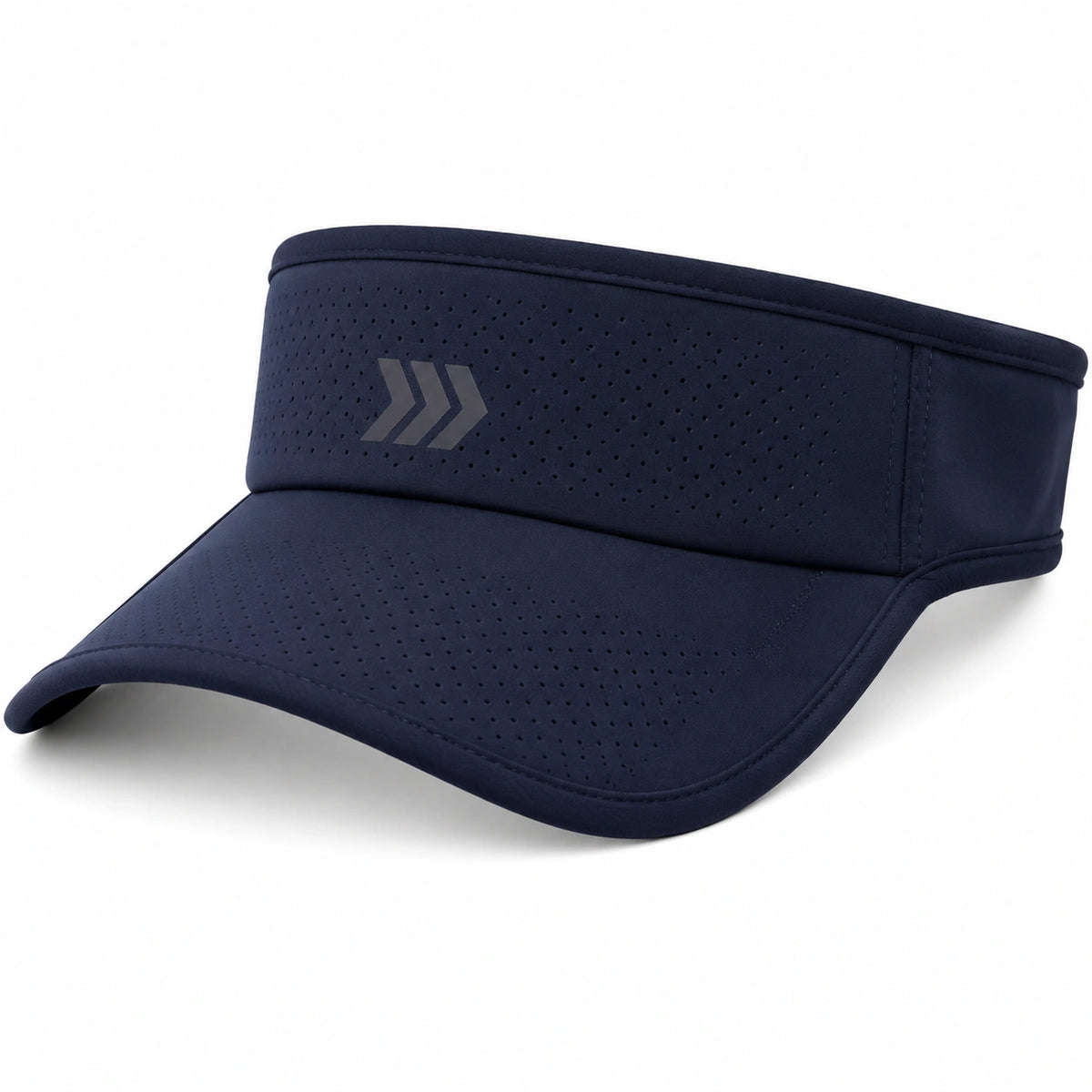 Visière de sport taille unique bleu marine perforée pour activités extérieures