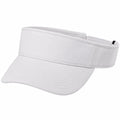 Visière de sport taille unique en tissu blanc ajustable